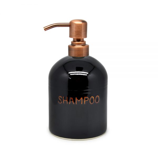 Dispenser S2 – Medium | Black Tenmoku | Shampoo | Bronze Pump