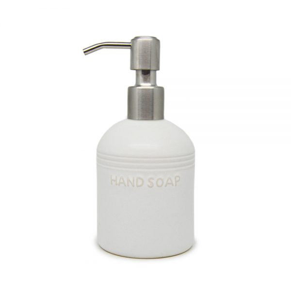 Dispenser S2 – Medium | Off-White | Hand soap | Stainless Steel Pump