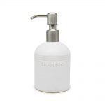 Dispenser S2 – Medium | Off-White | Shampoo | Stainless Steel Pump